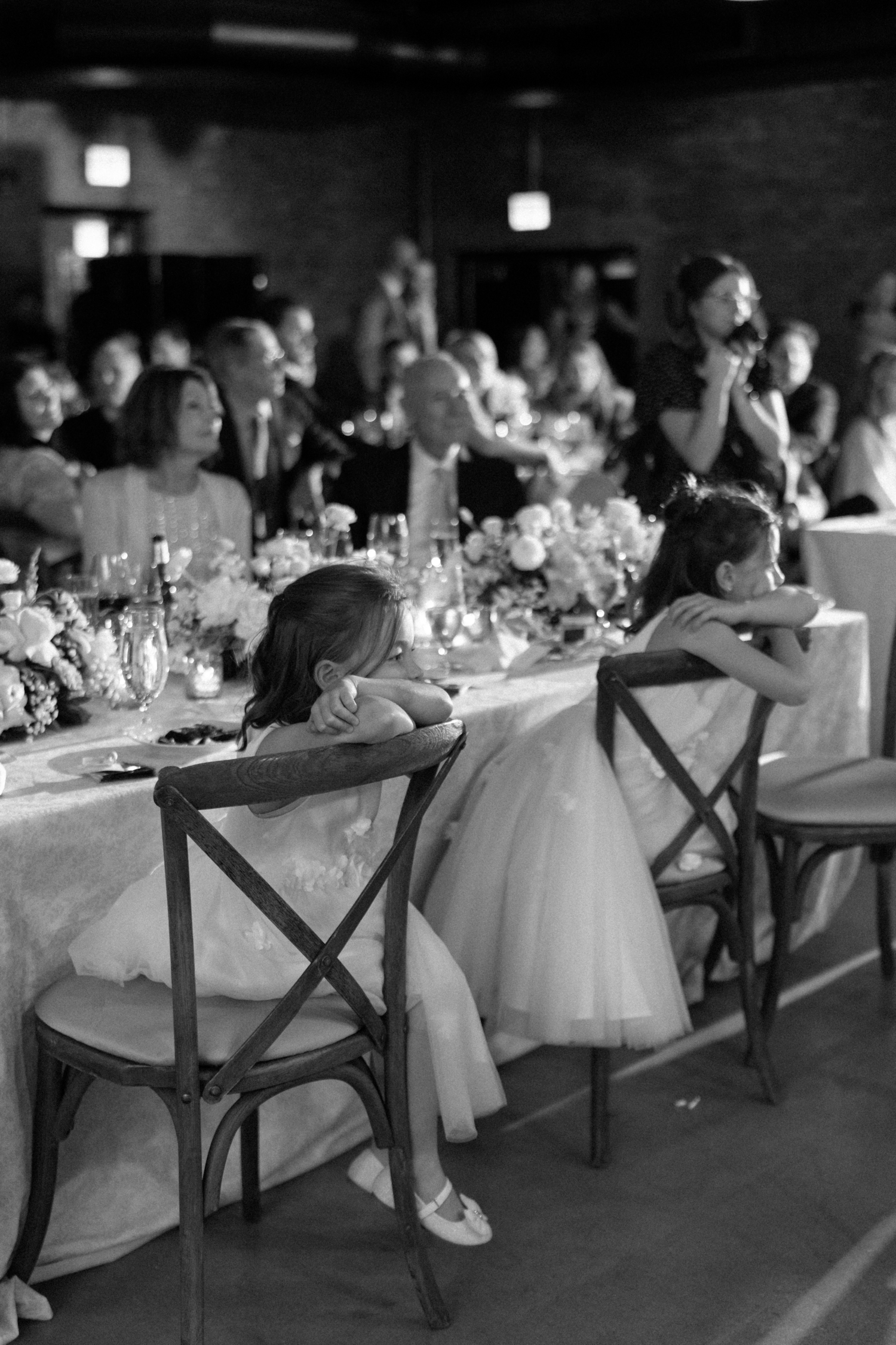 wedding reception details at revel motor row chicago by Chicago Wedding Photographer Allison Francois