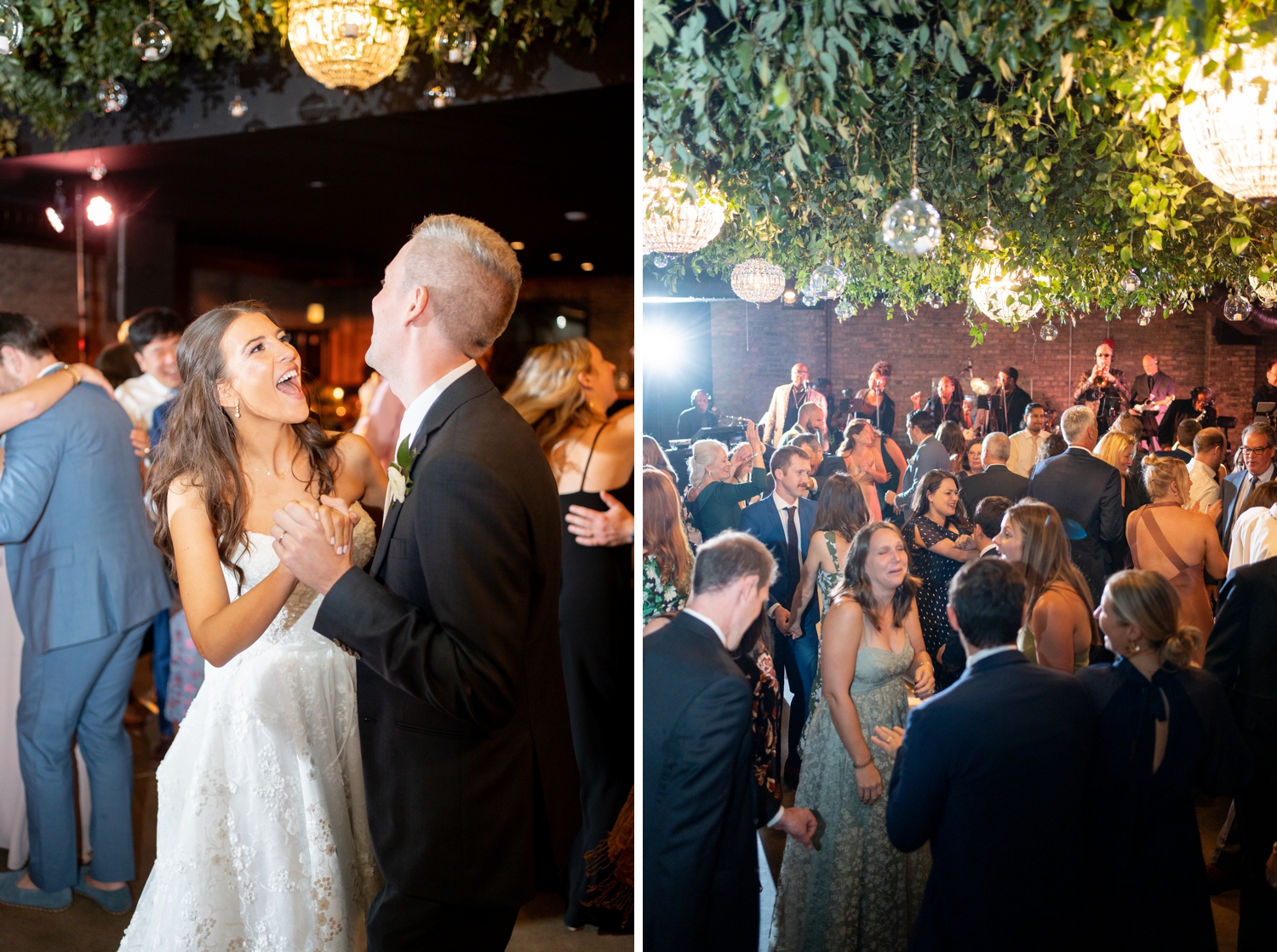 Dancing at Revel Motor Row by Chicago Wedding Photographer Allison Francois