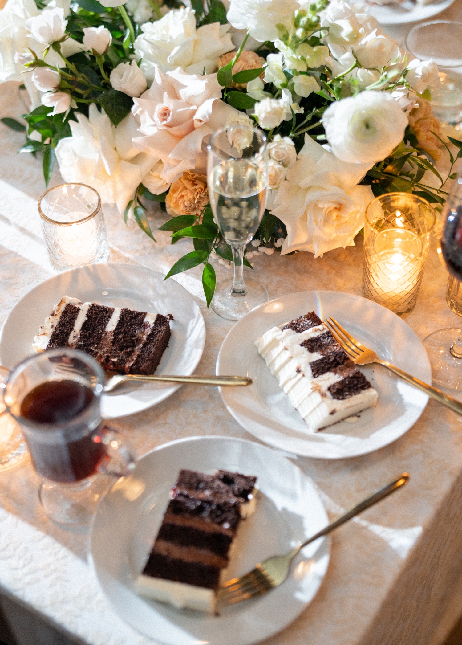 revel motor row photos of cake slices on table by Allison Francois