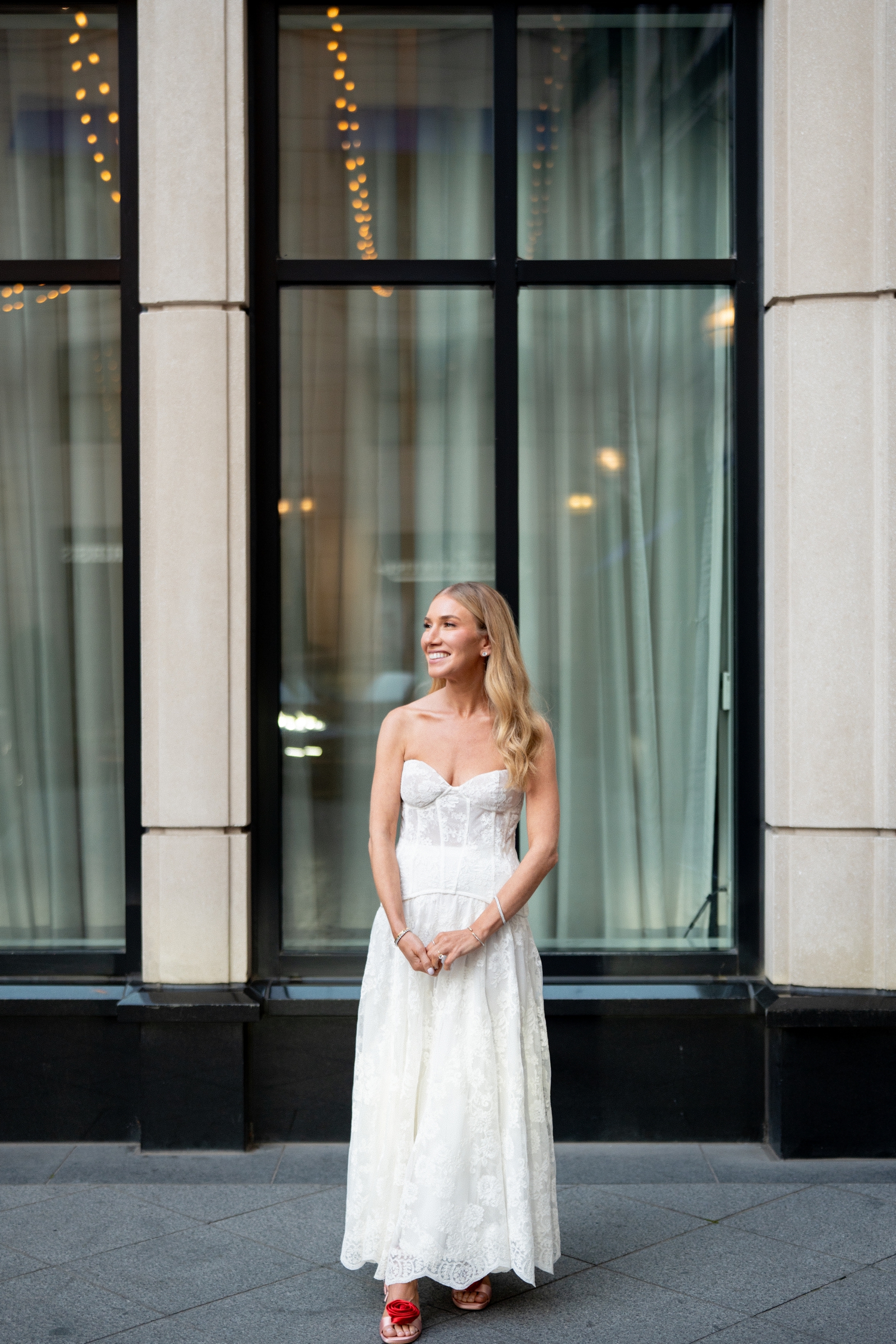 Bride posing at her Chicago History Museum Wedding by Chicago Wedding Photographer Allison Francois
