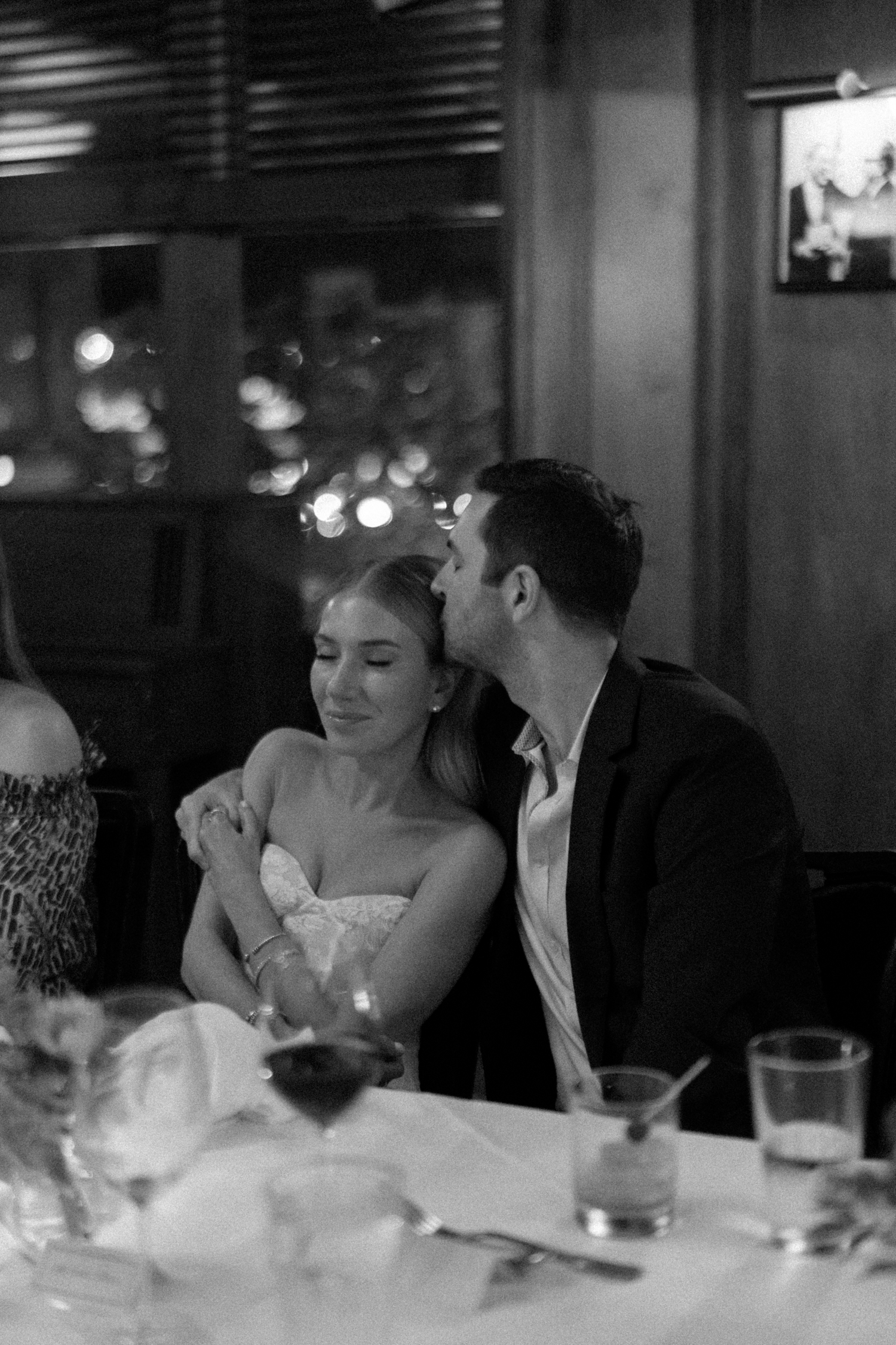 Bride and groom black and white at one of the chicago history museum weddings​ photographed by Allison Francois