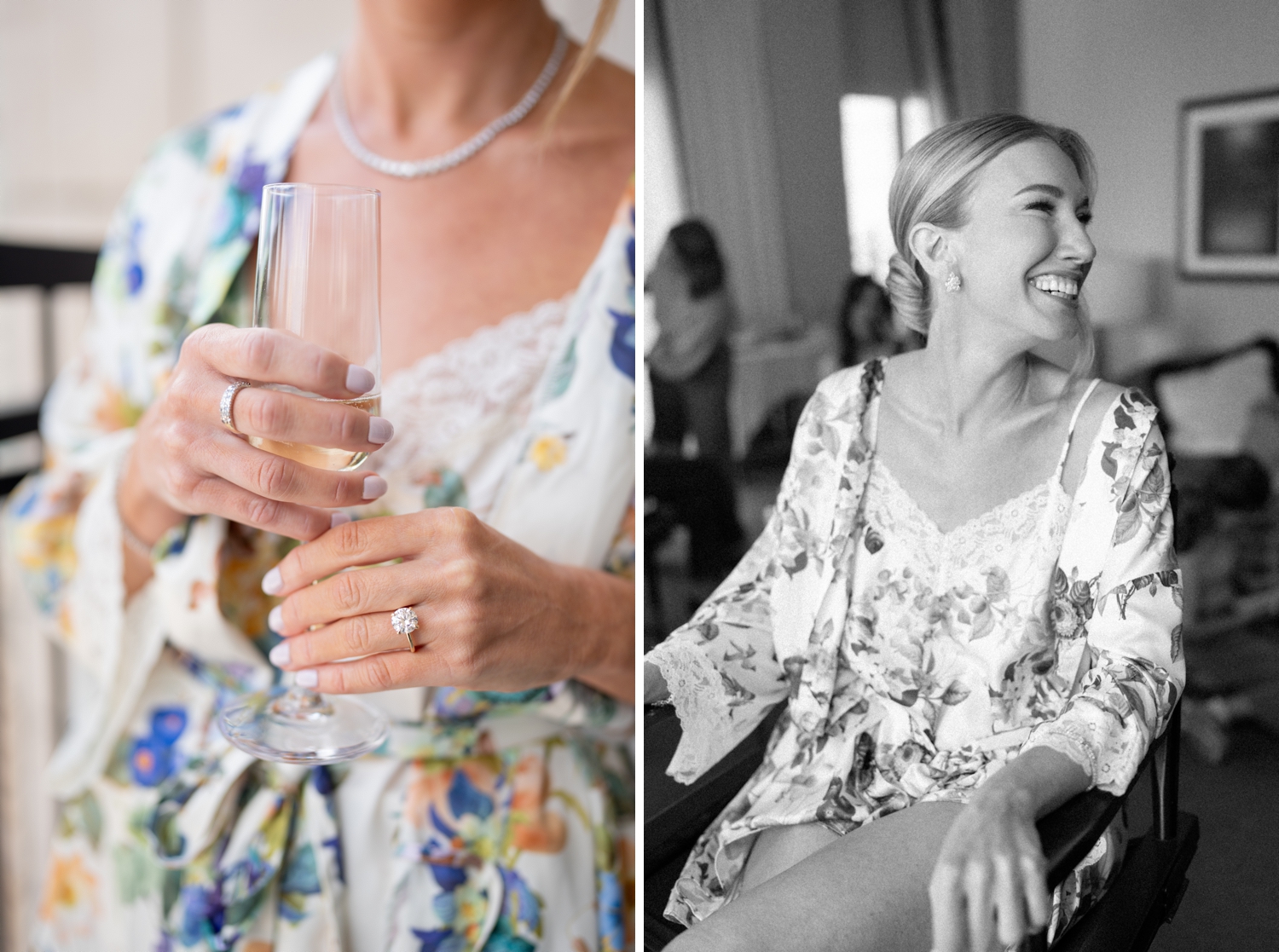 Bride getting ready at the chicago history museum wedding venue​

