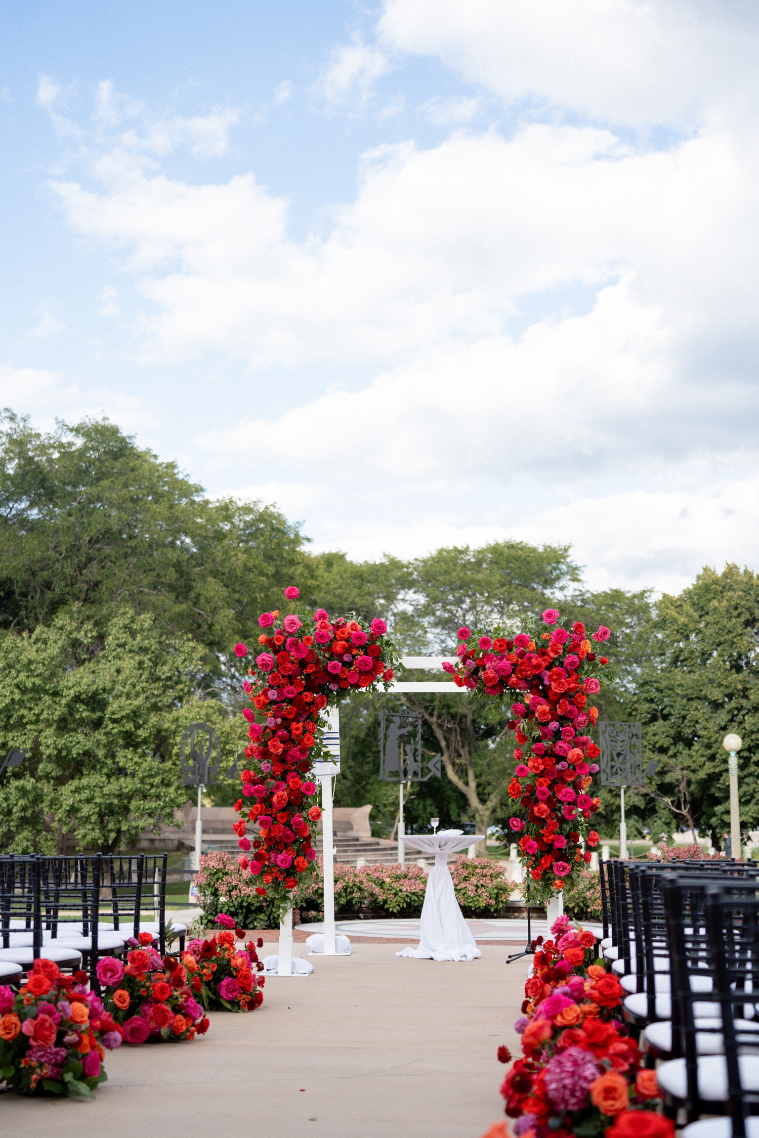chicago history museum wedding photos​ of ceremony set up